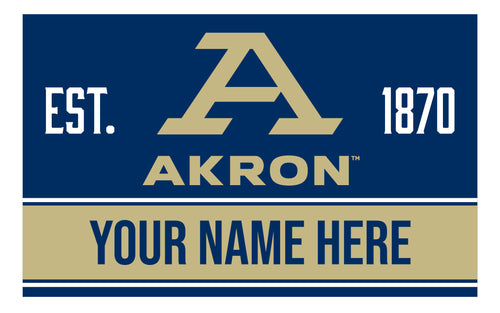 Akron Zips Customizable Wood sign with frame Officially Licensed Collegiate Product 
