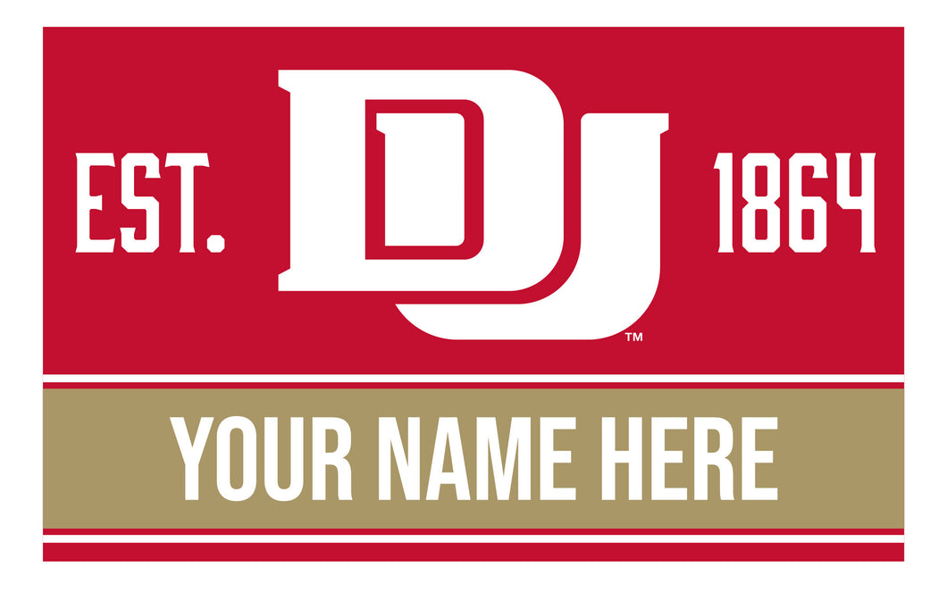 University of Denver Pioneers Customizable Wood sign with frame Officially Licensed Collegiate Product 