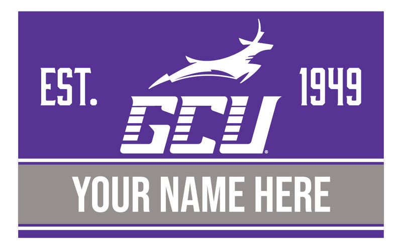 Personalized Customizable Grand Canyon University Lopes Wood Sign with Frame Custom Name