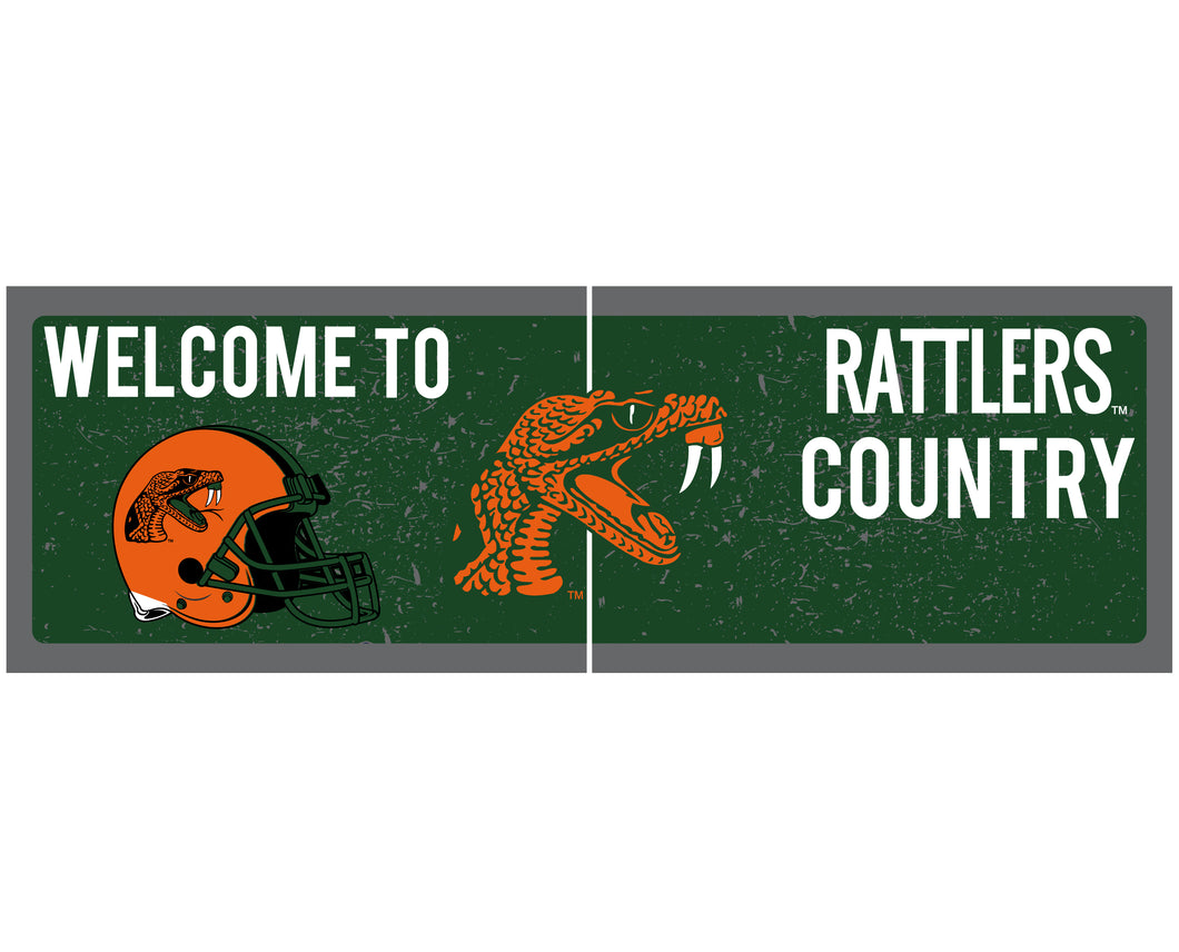 Florida A&M Rattlers Wood sign with frame Officially Licensed Collegiate Product 