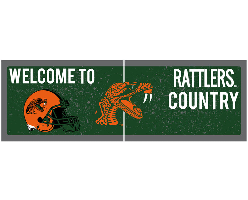 Florida A&M Rattlers Wood sign with frame Officially Licensed Collegiate Product 