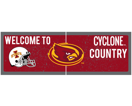 Iowa State Cyclones Wood sign with frame Officially Licensed Collegiate Product 