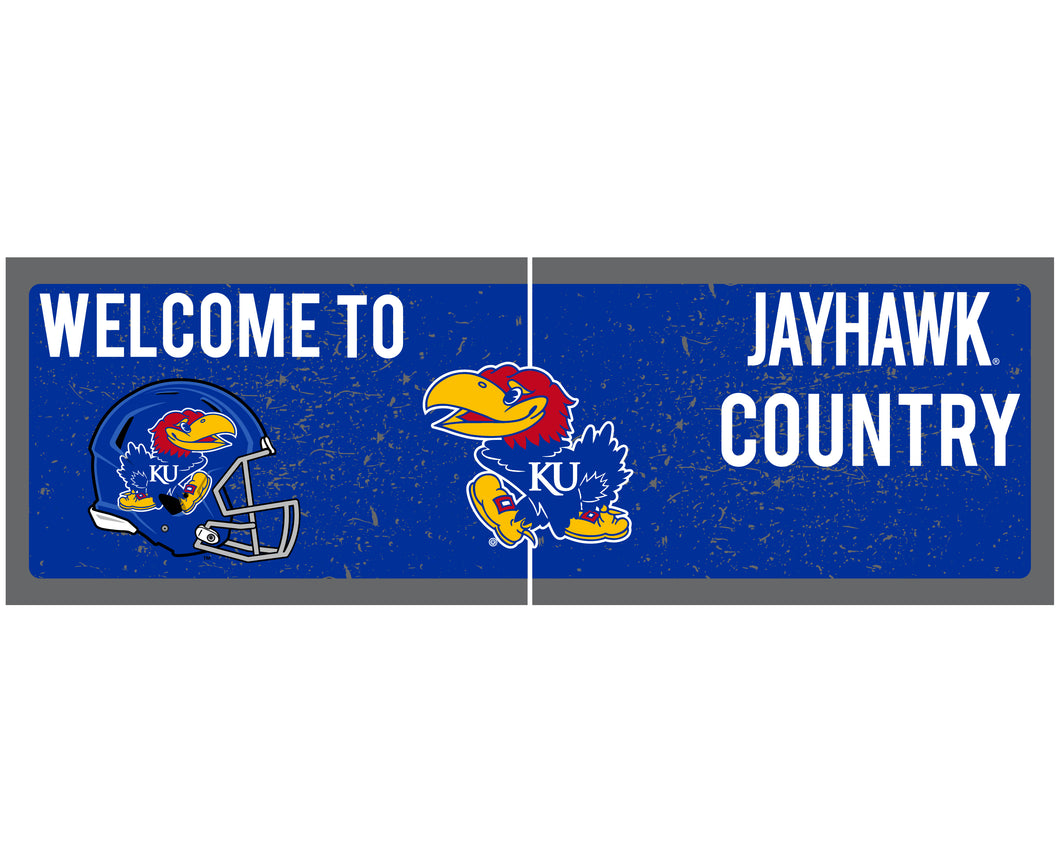 Kansas Jayhawks Wood sign with frame Officially Licensed Collegiate Product 