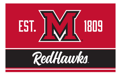 Miami of Ohio Wood sign with frame Officially Licensed Collegiate Product