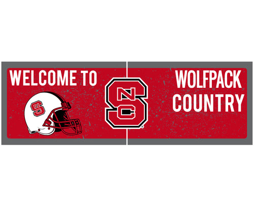 NC State Wolfpack Wood sign with frame Officially Licensed Collegiate Product 