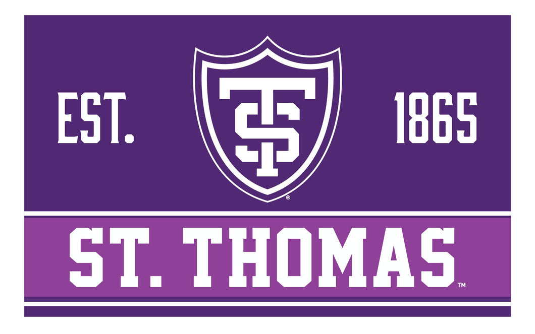 University of St. Thomas Wood sign with frame Officially Licensed Collegiate Product