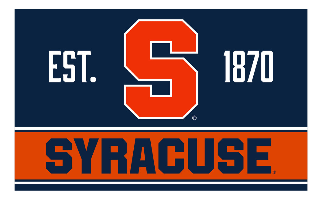 Syracuse Orange Wood Sign with Frame