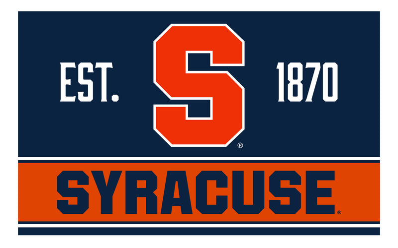 Syracuse Orange Wood Sign with Frame