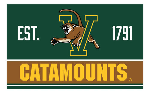 Vermont Catamounts Wood sign with frame Officially Licensed Collegiate Product