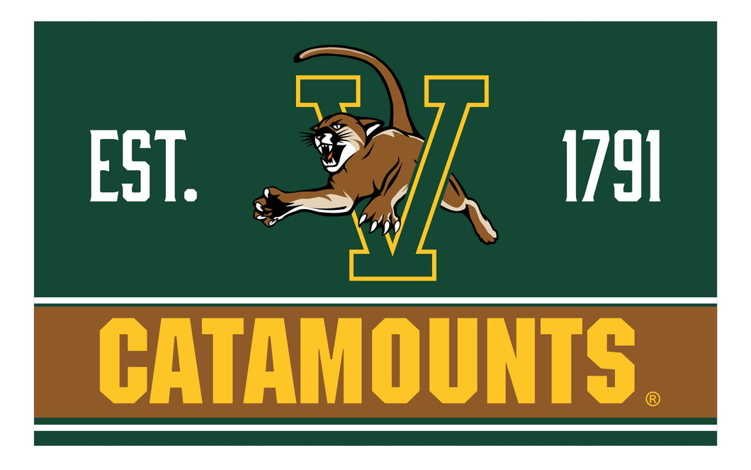 Vermont Catamounts Wood sign with frame Officially Licensed Collegiate Product