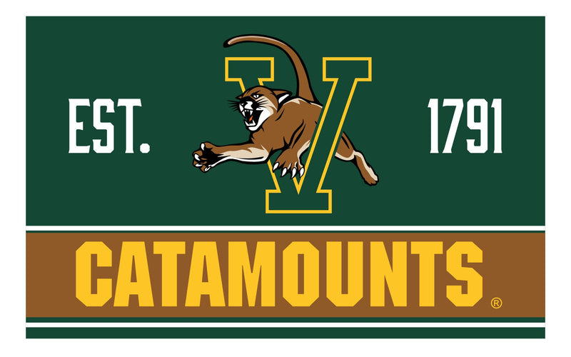 Vermont Catamounts Wood sign with frame Officially Licensed Collegiate Product