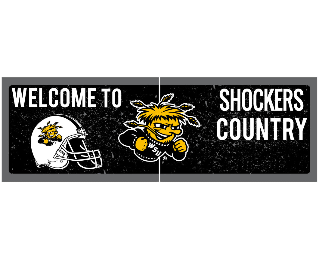 Wichita State Shockers Wood sign with frame Officially Licensed Collegiate Product 