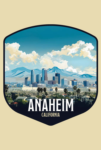 Anaheim California Design A Souvenir Wood sign with frame 5x7 