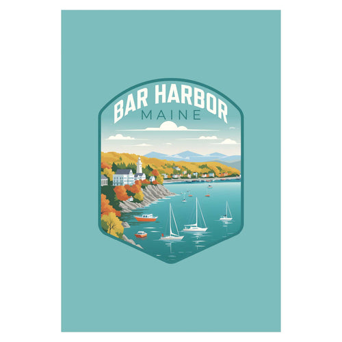 Bar Harbor Maine Design A Souvenir Wood sign with frame 5x7