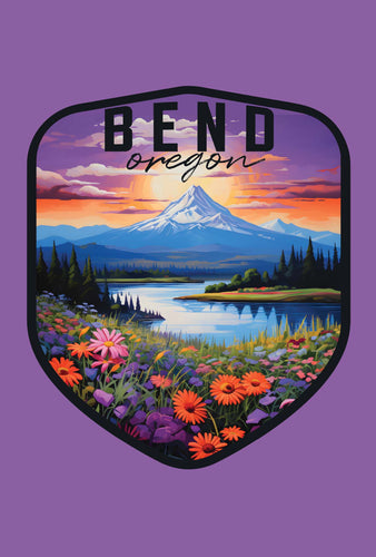 Bend Oregon Design A Souvenir Wood sign with frame 5x7 