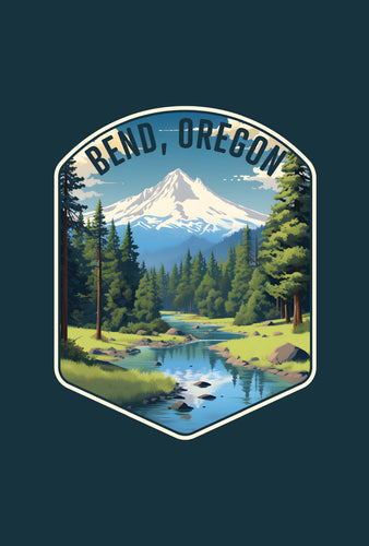 Bend Oregon Design B Souvenir Wood sign with frame 5x7 