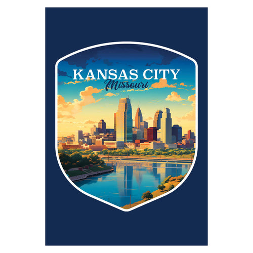 Kansas City Missouri Design A Souvenir Wood sign with frame 5x7