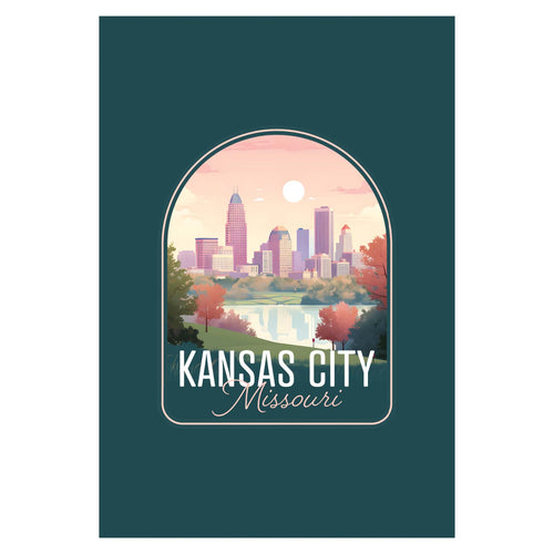 Kansas City Missouri Design B Souvenir Wood sign with frame 5x7