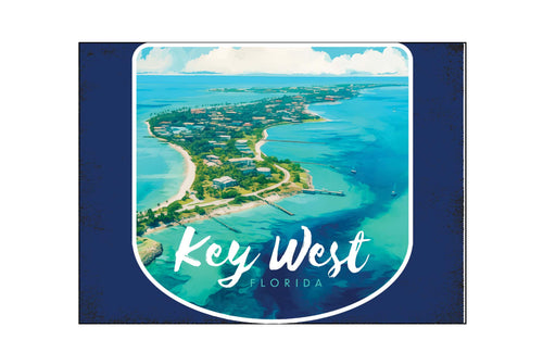 Key West Florida Design A Souvenir Wood sign with frame 5x7 
