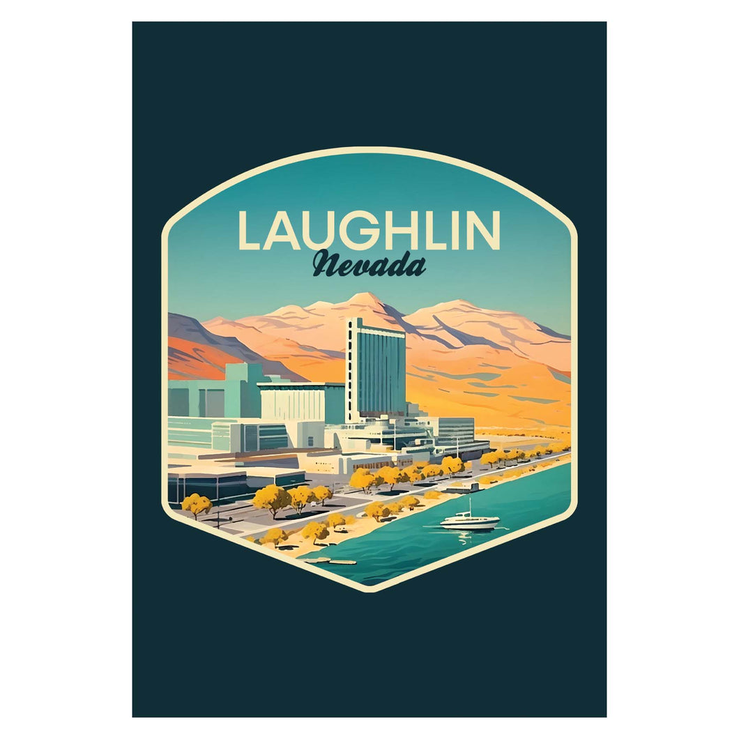 Laughlin Nevada Design A Souvenir Wood sign with frame 5x7