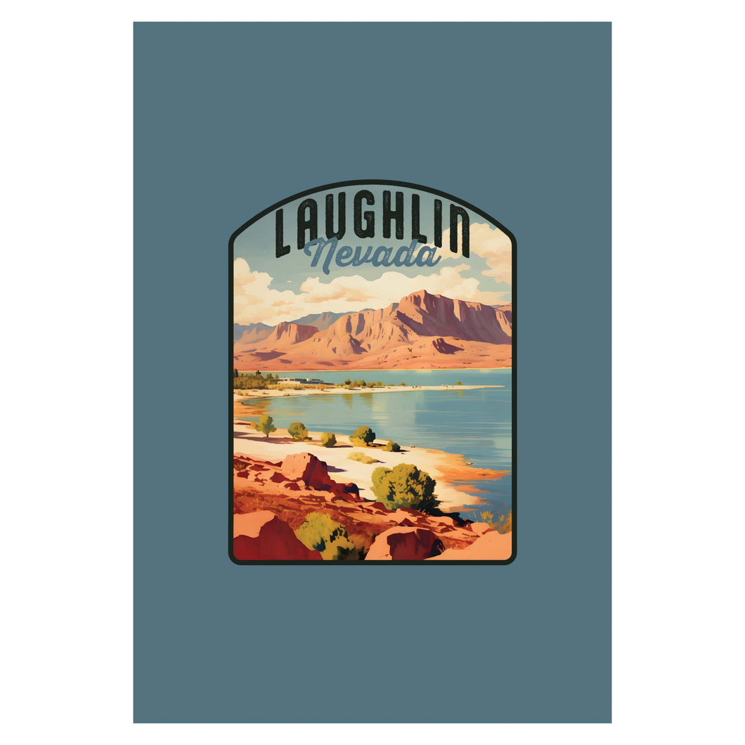 Laughlin Nevada Design B Souvenir Wood sign with frame 5x7