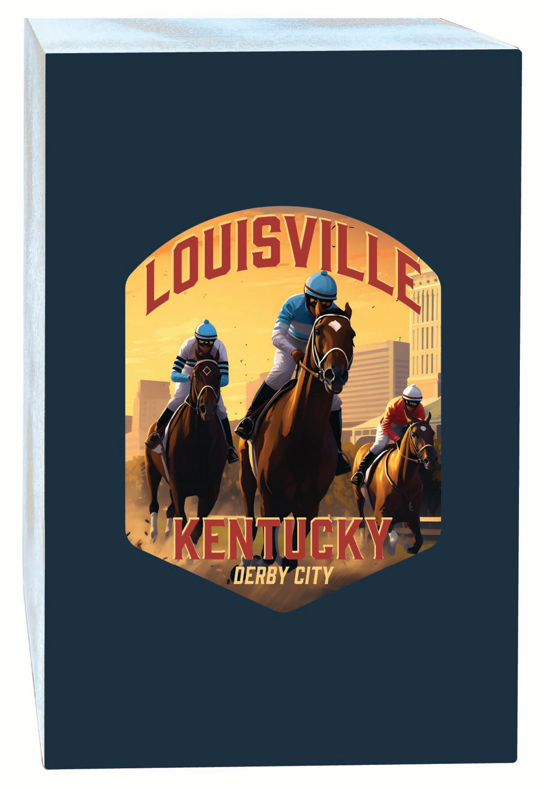 Louisville Kentucky Derby City Design Souvenir Wood sign with frame 5x7 