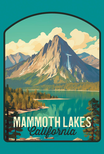 Mammoth Lakes California Design A Souvenir Wood sign with frame 5x7 