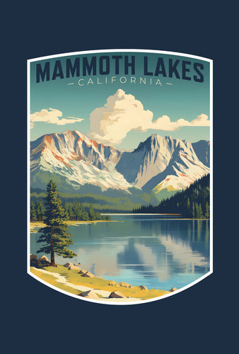 Mammoth Lakes California Design C Souvenir Wood sign with frame 5x7 