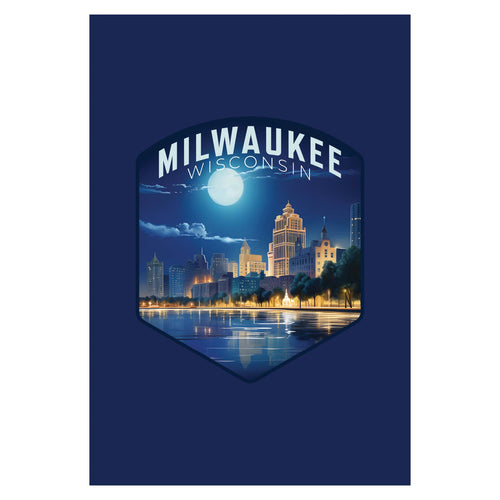 Milwaukee Wisconsin Design B Souvenir Wood sign with frame 5x7 