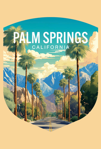 Palm Springs California Design A Souvenir Wood sign with frame 5x7 