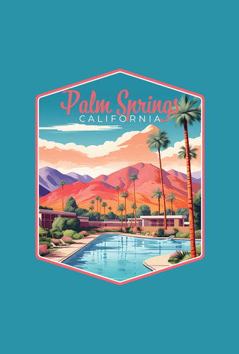 Palm Springs California Design B Souvenir Wood sign with frame 5x7 