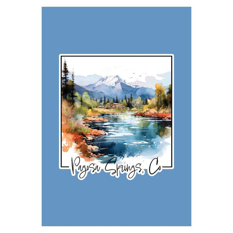 Pagosa Springs Colorado Design A Souvenir Wood sign with frame 5x7 