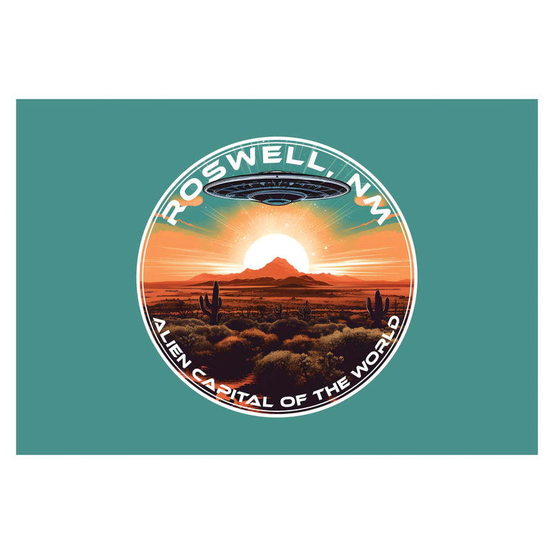 Roswell New Mexico Design A Souvenir Wood sign with frame 5x7 