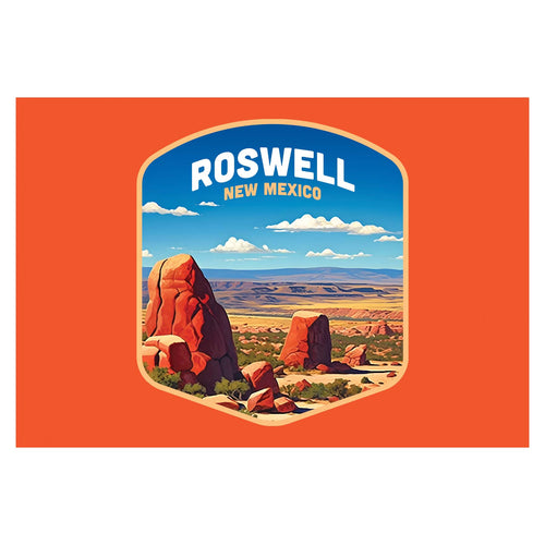 Rowell New Mexico Design B Souvenir Wood sign with frame 5x7 