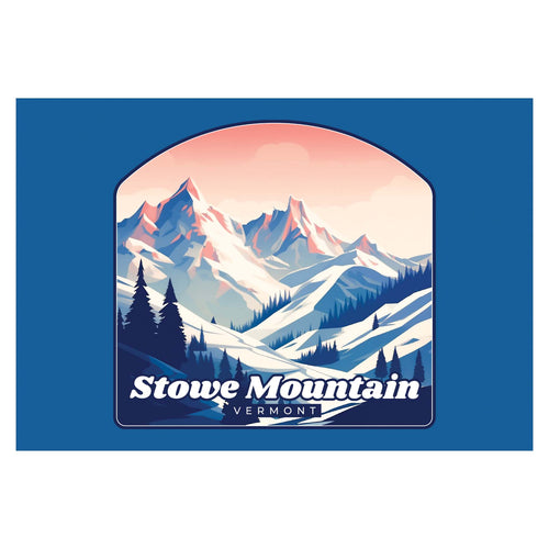 Stowe Mountain Vermont Design A Souvenir Wood sign with frame 5x7 