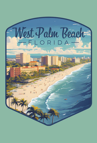 West Palm Beach Florida Design A Souvenir Wood sign with frame 5x7 