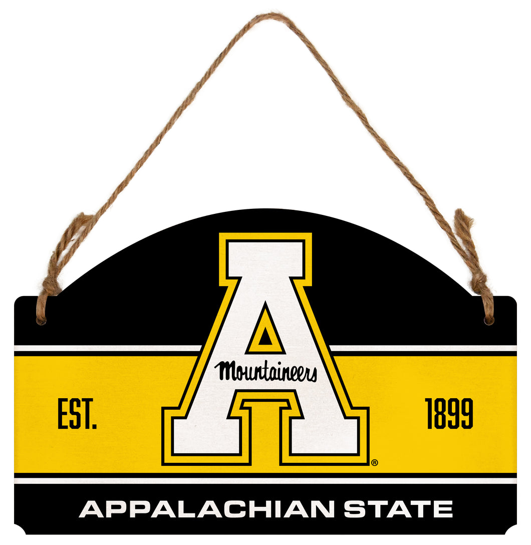 Appalachian State Flat Wood Sign with Hanging String - Officially Licensed Collegiate Product 