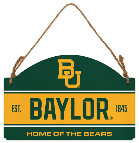 Baylor Bears Flat Wood Sign with Hanging String - Officially Licensed Collegiate Product 