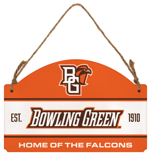 Bowling Green Falcons Flat Wood Sign with Hanging String - Officially Licensed Collegiate Product 