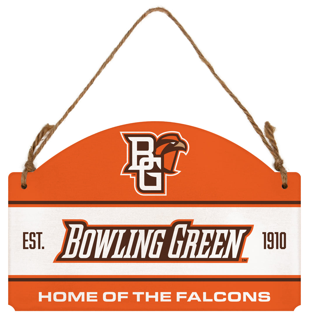 Bowling Green Falcons Flat Wood Sign with Hanging String - Officially Licensed Collegiate Product 