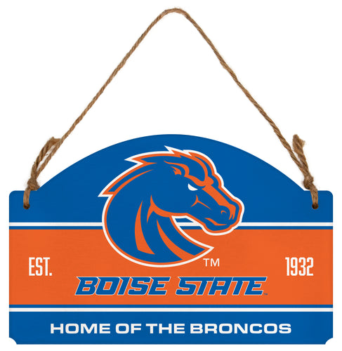 Boise State Broncos Flat Wood Sign with Hanging String - Officially Licensed Collegiate Product 