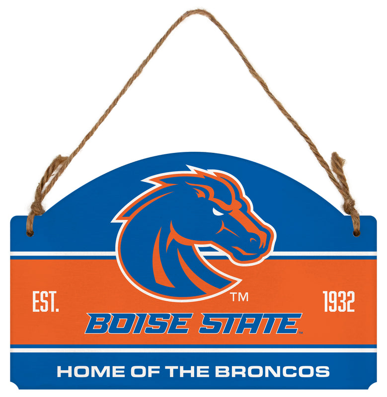 Boise State Broncos Flat Wood Sign with Hanging String - Officially Licensed Collegiate Product 