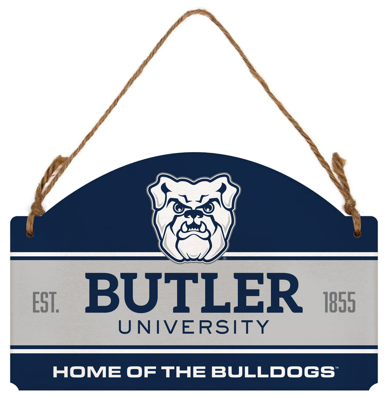 Butler Bulldogs Flat Wood Sign with Hanging String - Officially Licensed Collegiate Product 