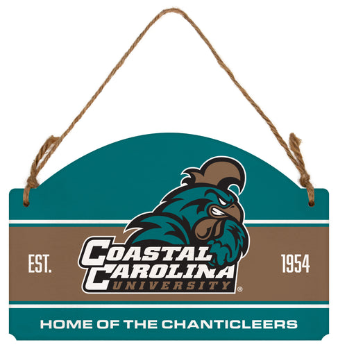 Coastal Carolina University Flat Wood Sign with Hanging String - Officially Licensed Collegiate Product 