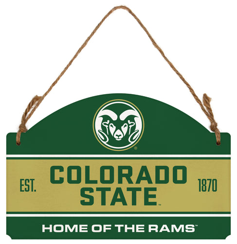 Colorado State Rams Flat Wood Sign with Hanging String - Officially Licensed Collegiate Product 