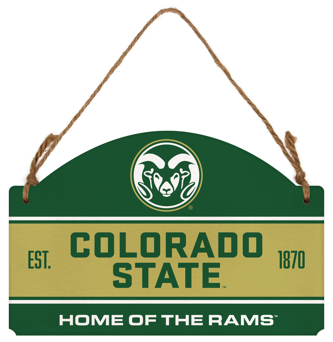 Colorado State Rams Flat Wood Sign with Hanging String - Officially Licensed Collegiate Product 