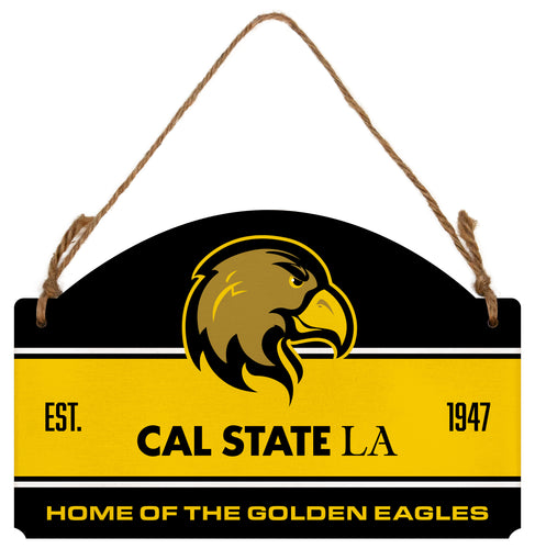 California State University Los Angeles Flat Wood Sign with Hanging String - Officially Licensed Collegiate Product 