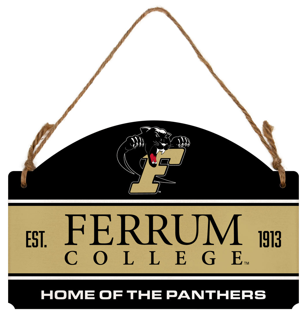 Ferrum College Flat Wood Sign with Hanging String - Officially Licensed Collegiate Product 