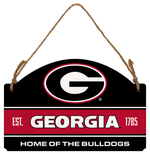 Georgia Bulldogs Flat Wood Sign with Hanging String - Officially Licensed Collegiate Product 