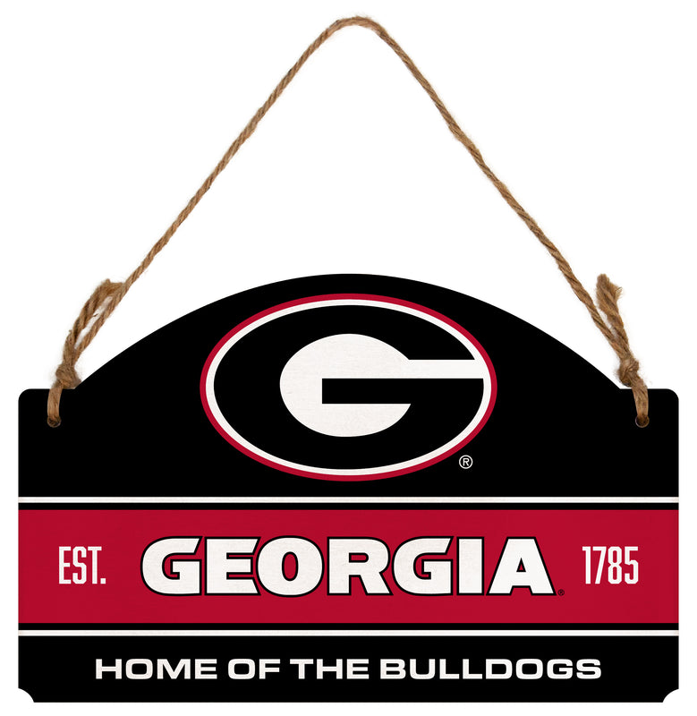 Georgia Bulldogs Flat Wood Sign with Hanging String - Officially Licensed Collegiate Product 